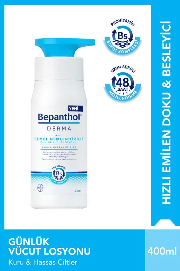 Bepanthol Derma Temel Nemlendirici Günlük Vücut Losyonu.webp