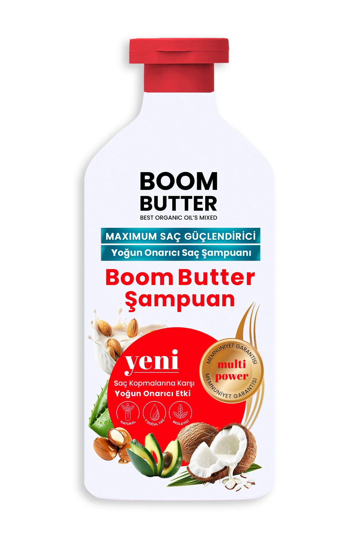 BOOM BUTTER 7 Yağ içeren Maksimum Güçlendirici Saç Şampuanı.webp