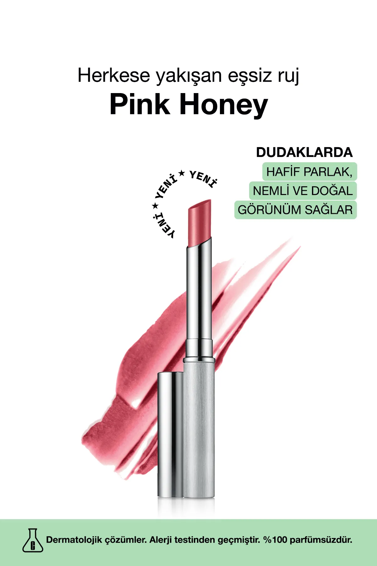 Clinique Almost Lipstick Ruj - Pink Honey.WEBP