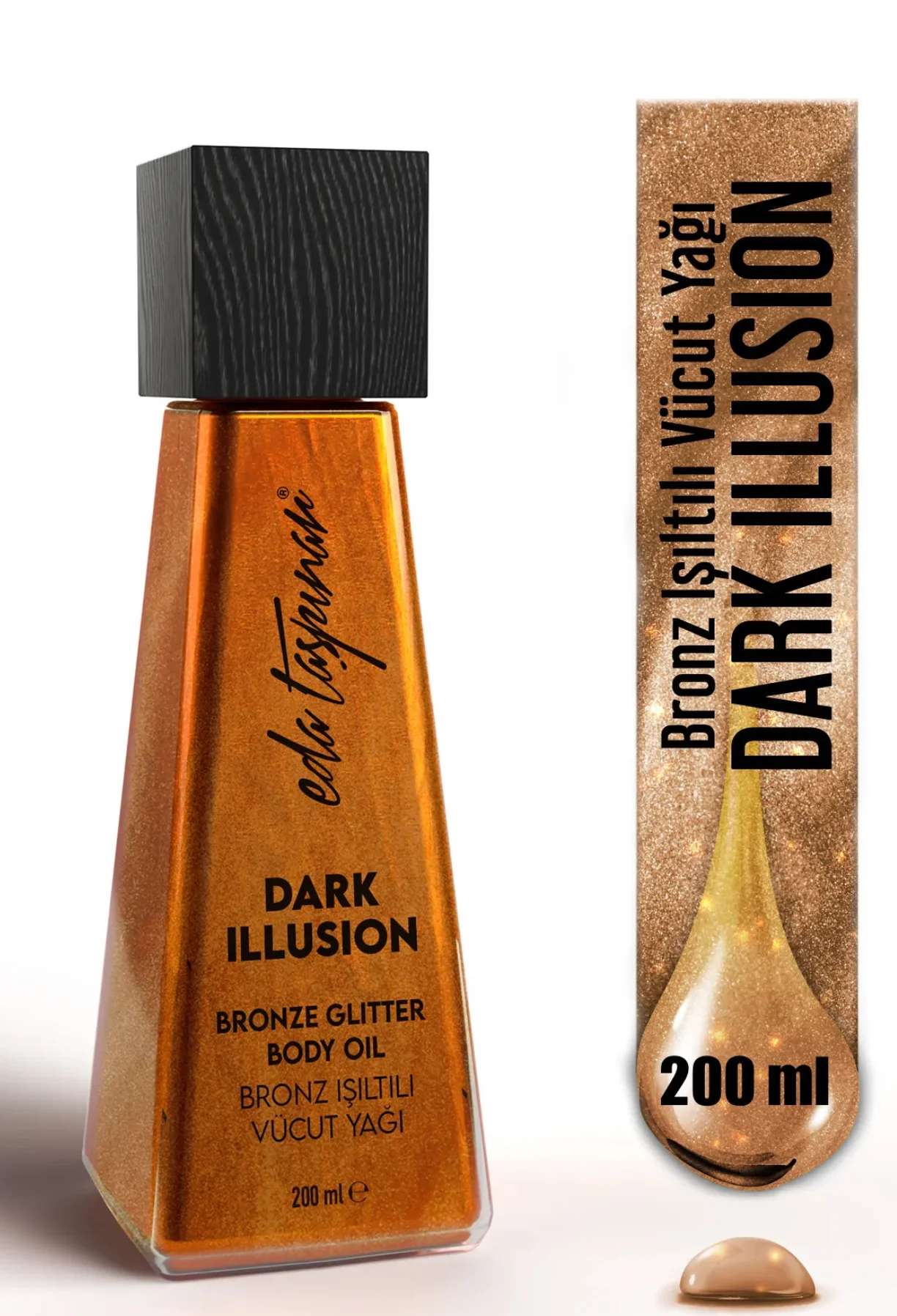 Eda Taşpınar Simli Vücut Yağı Dark Illusion.webp