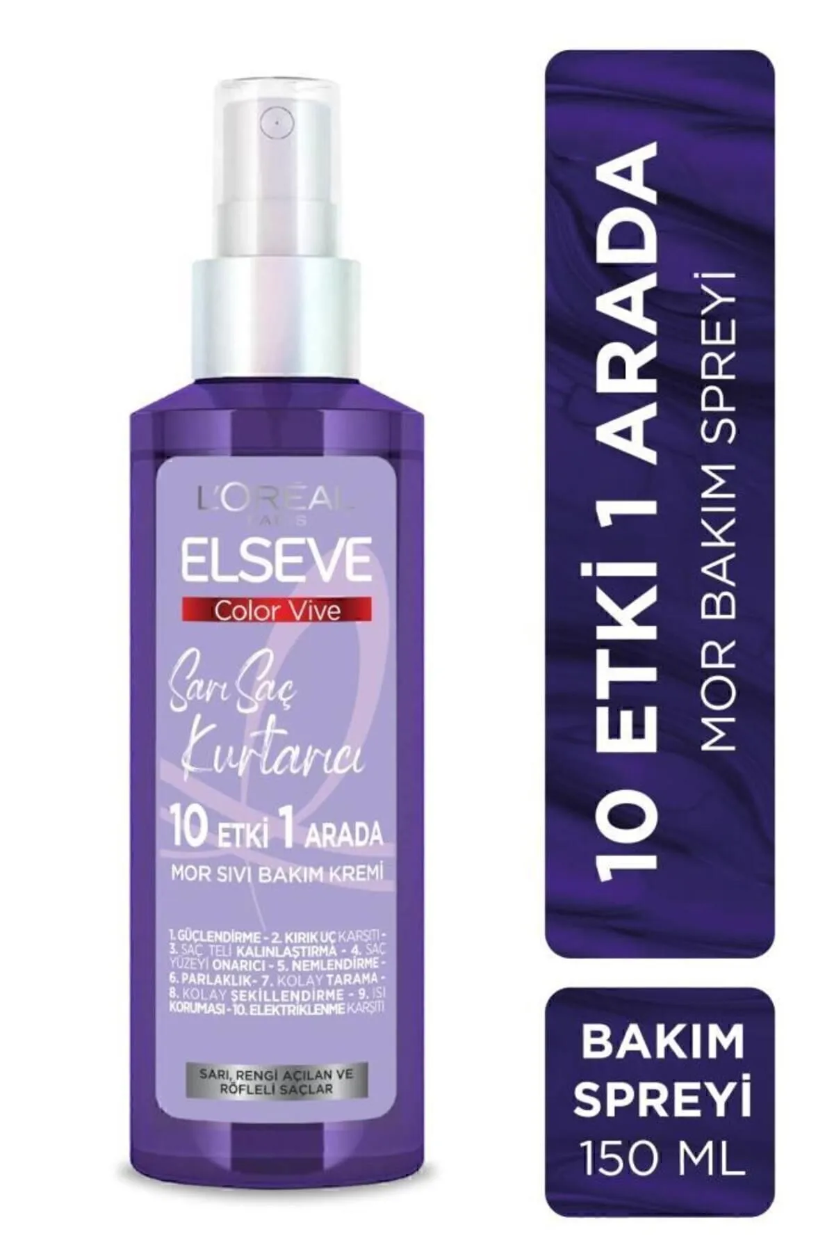 Elseve Sarı Saç Kurtarıcı Mor Sıvı Bakım Kremi.webp