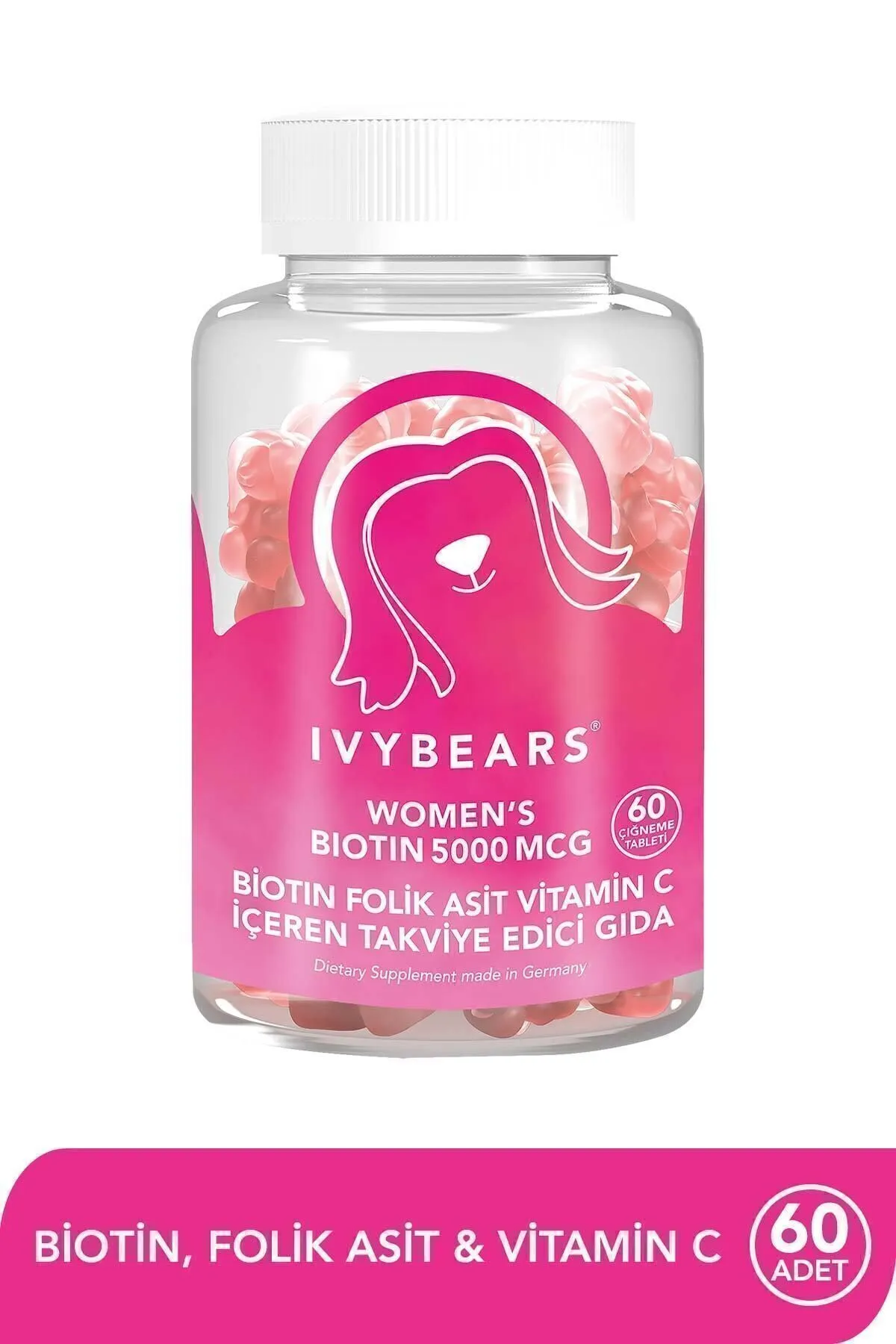 IvyBears Kadın Saç Vitamini Biotin 5000 Mcg.WEBP