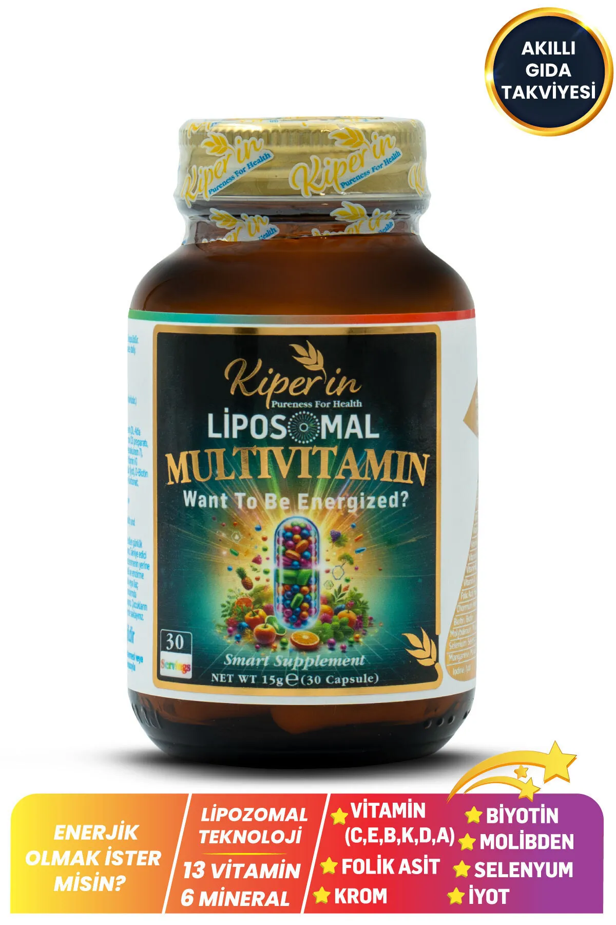 Kiperin Lipozomal Multivitamin 13 Vitamin & 6 Mineral.WEBP