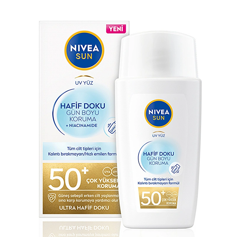 Nivea Sun Hafif Dokulu Güneş Koruyucu Yüz Kremi SPF 50+.webp
