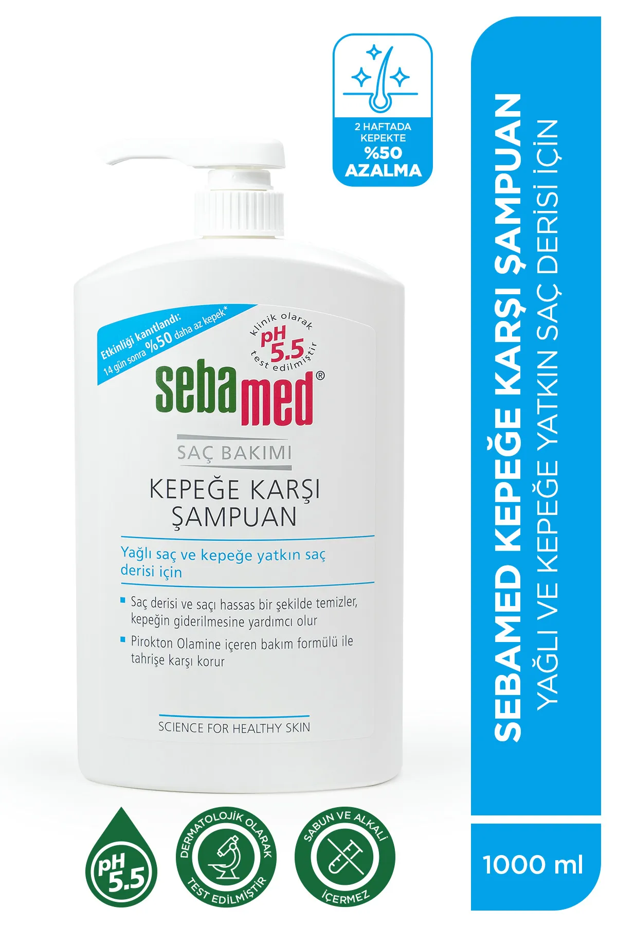 Sebamed Kepek Karşıtı Pirokton Olamin İçerikli Yağlanma Önleyici Etkili Şampuan.webp