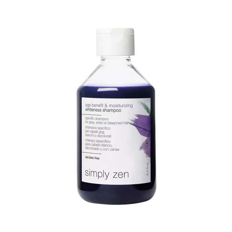 Simply Zen Age Benefit & Moisturizing Beyaz ve Kuru Saçlar İçin Nemlendirici Mor Tonlama Şamp...webp