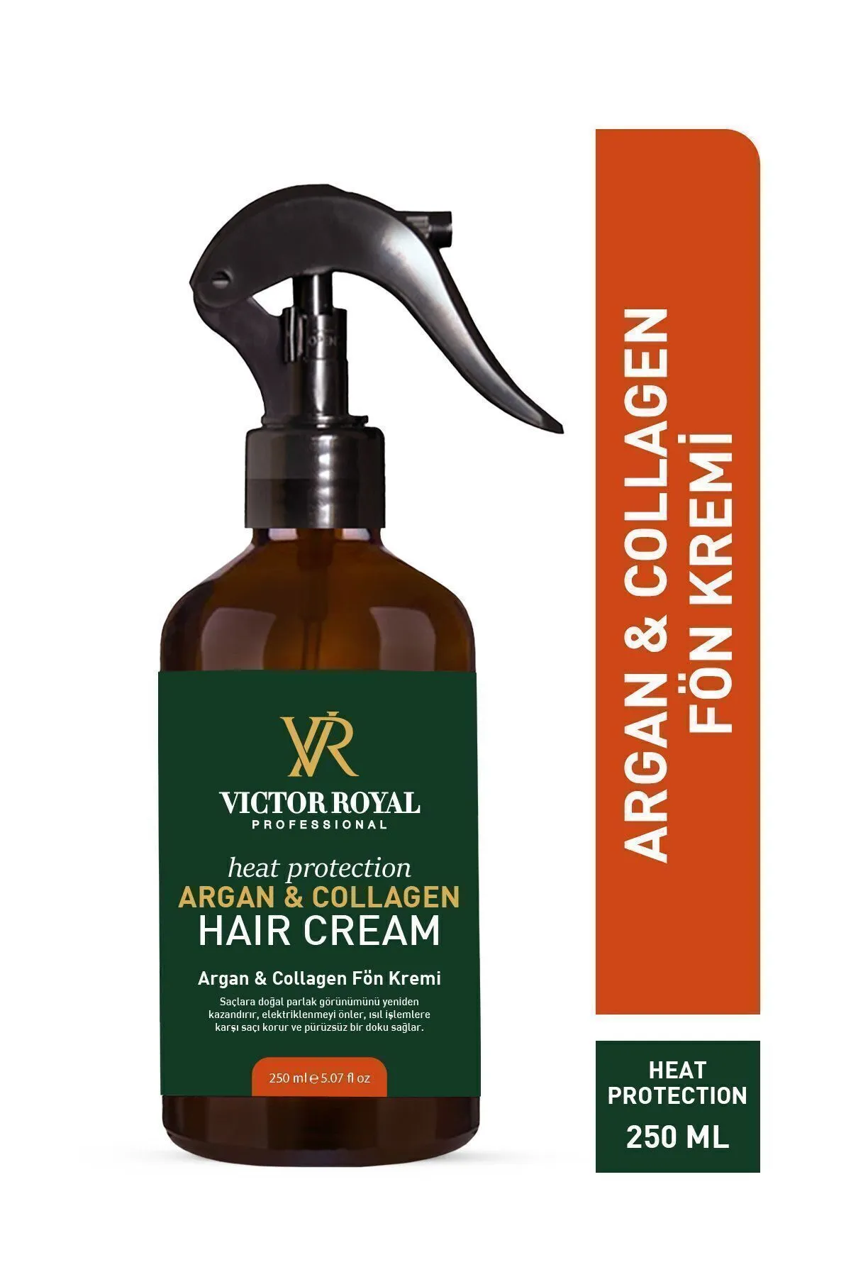 Victor Royal Isıya Karşı Koruyucu ve Kolay Tarama Etkili Argan Kolajen Fön Sprey Kremi.webp