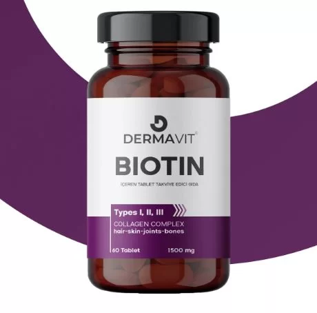 Dermavit Güçlü Saç Ve Tırnaklar Için Biotin 1500 Mg 60 Tablet.JPG
