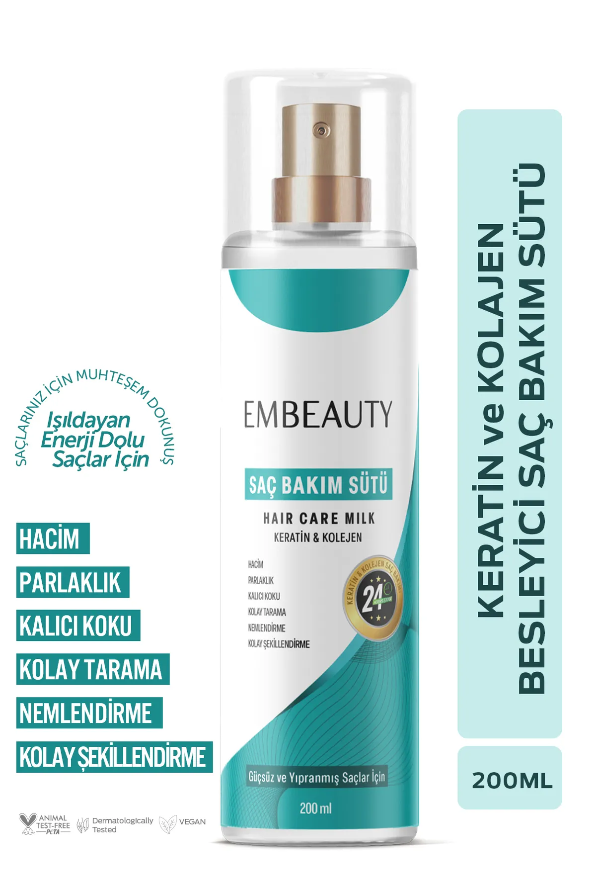 Embeauty Besleyici Keratin Kolajen Saç Bakım Sütü.webp