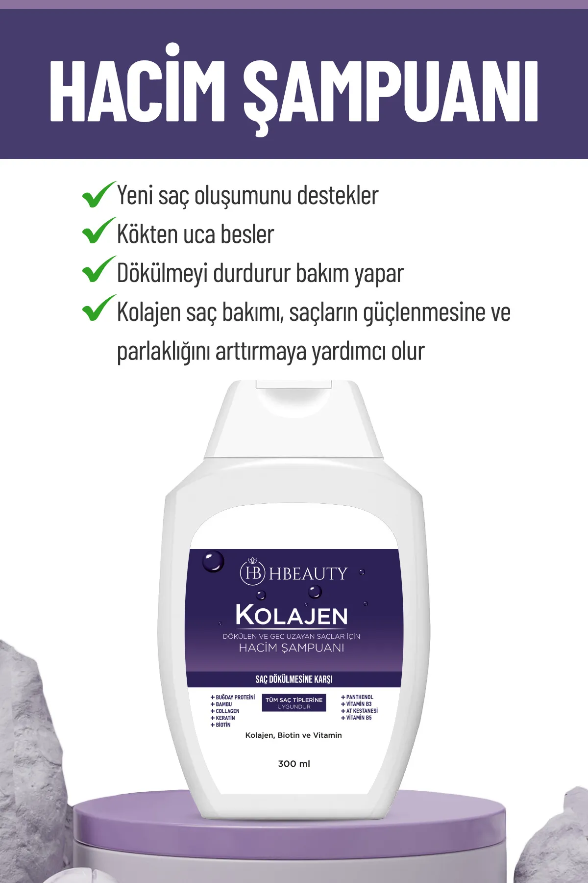 HBEAUTY Kolajen Hacim Şampuanı.webp