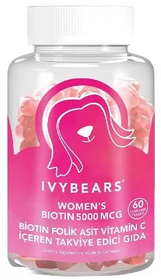 IvyBears Kadın Saç Vitamini Biotin 5000 Mcg.webp