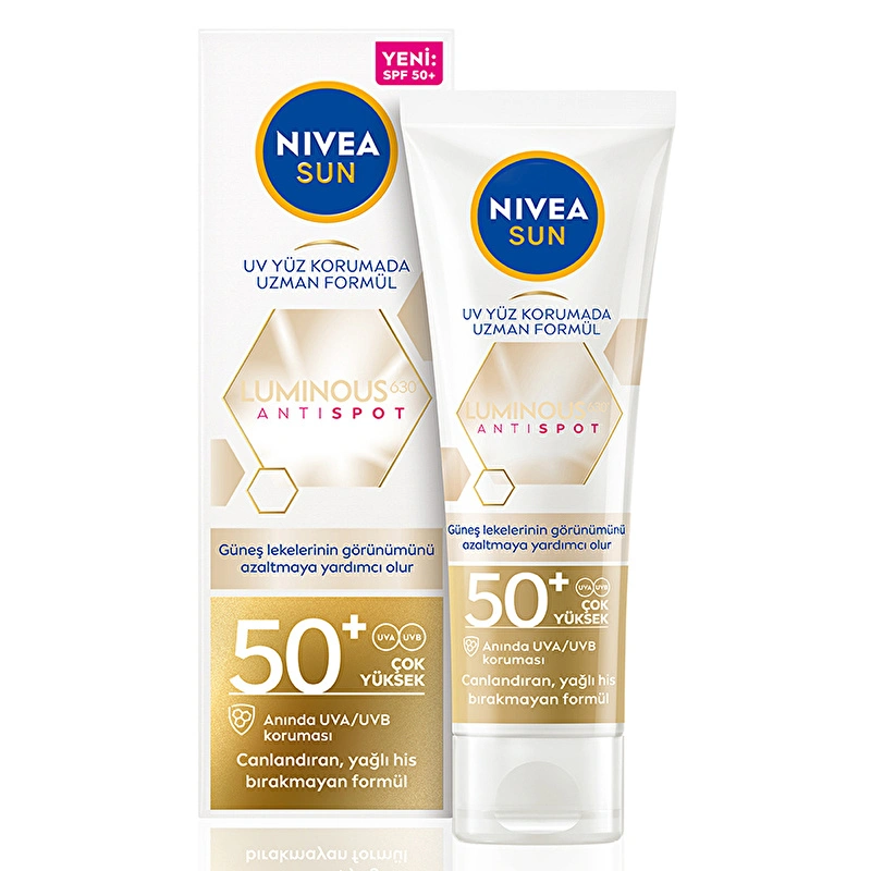Nivea Sun LUMINOUS630® Leke Karşıtı Güneş Koruyucu Yüz Kremi SPF 50+.webp