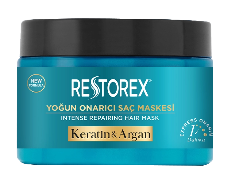 Restorex Keratin & Argan Onarıcı Saç Bakım Maskesi.webp
