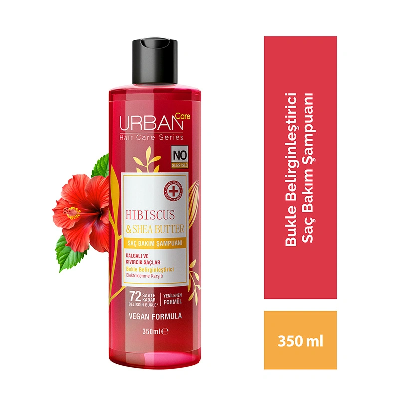 Urban Care Hibiscus & Shea Butter Bukle Belirginleştirici Saç Bakım Şampuanı.webp