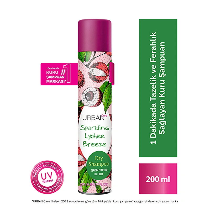 Urban Care Sparkling Lychee Breeze Kuru Şampuan.webp