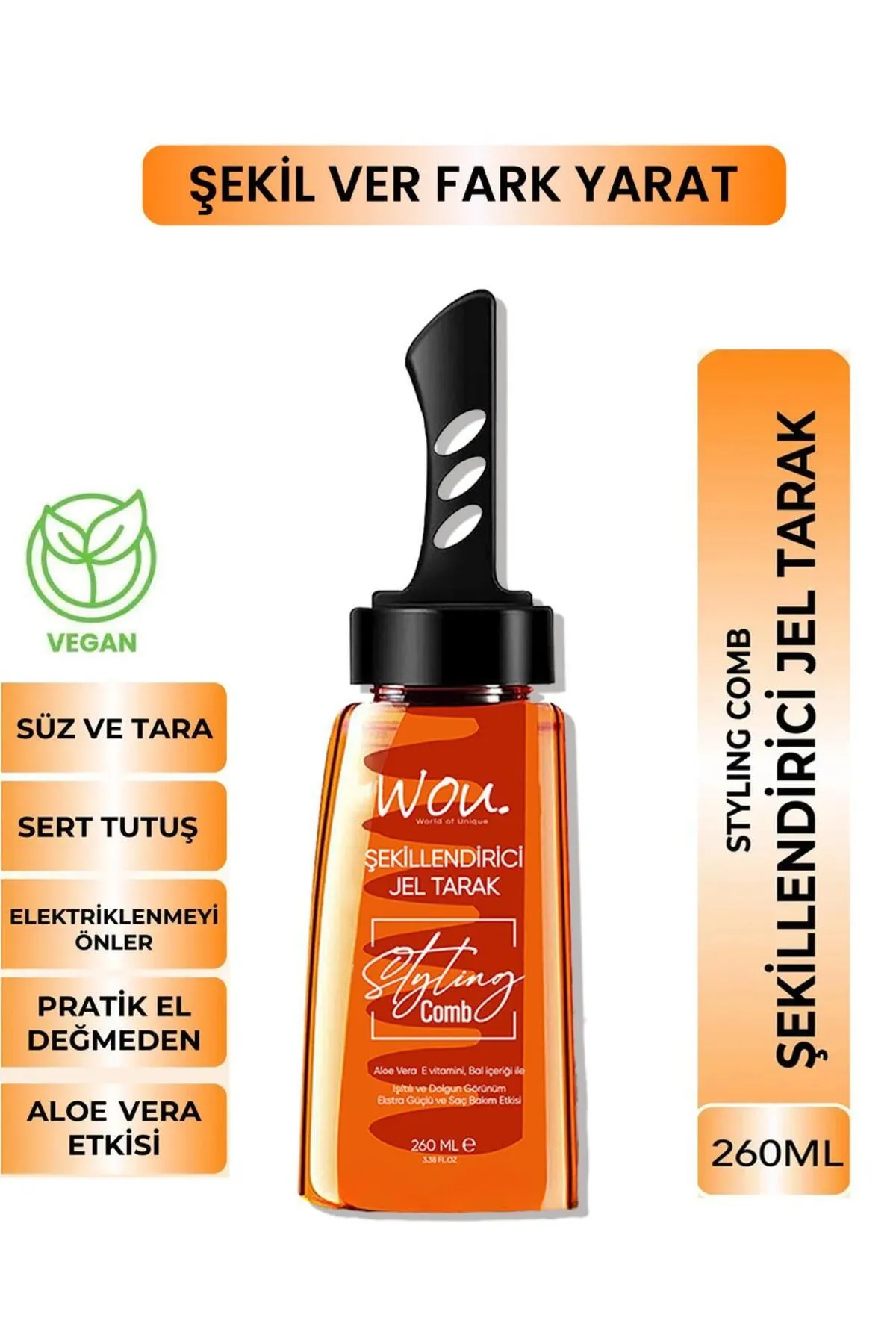 WOU World of Unique Saç Şekillendirici Jel Tarak.webp